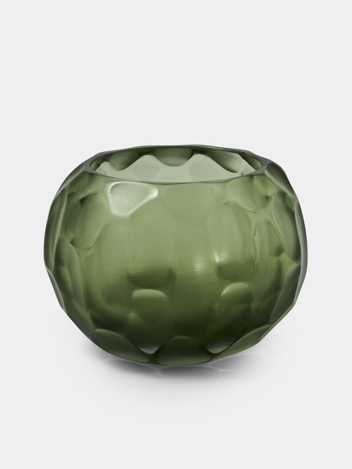 Micheluzzi Glass - Bocia Salvia Bamboo Hand-Blown Murano Glass Vase (5.5in/14cm) - Green - ABASK - 