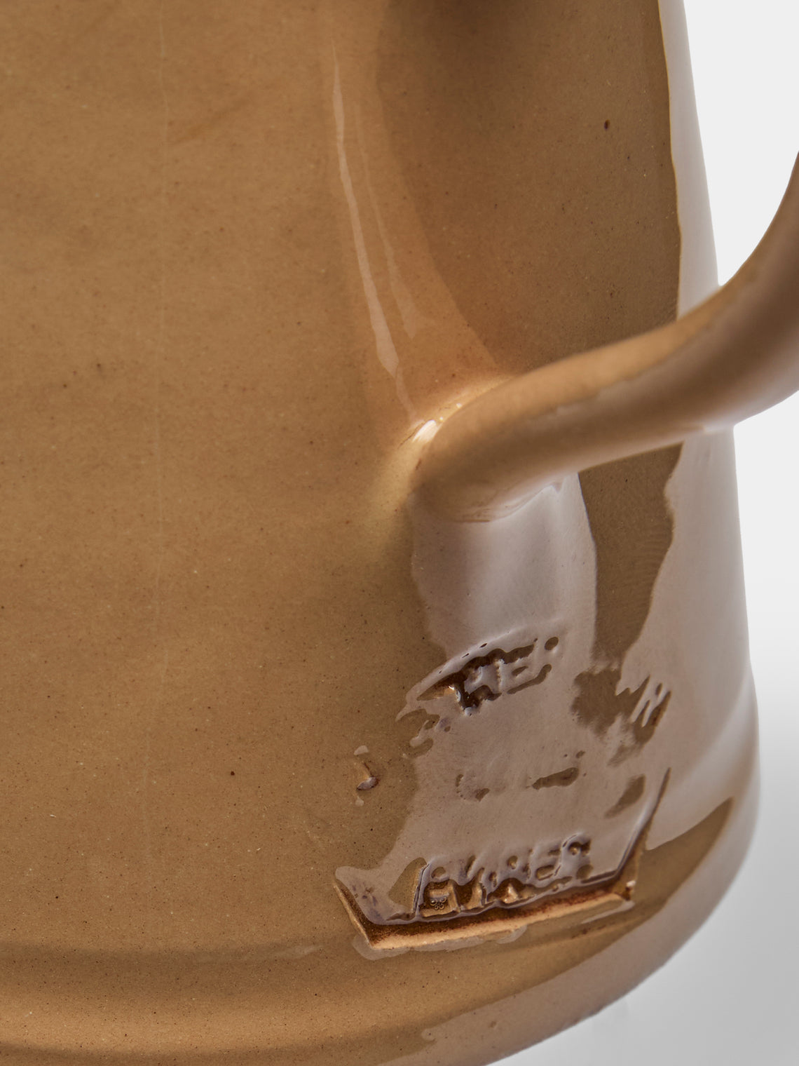 Poterie d’Évires - Chickens Hand-Painted Ceramic Petite Milk Jug - Cream - ABASK