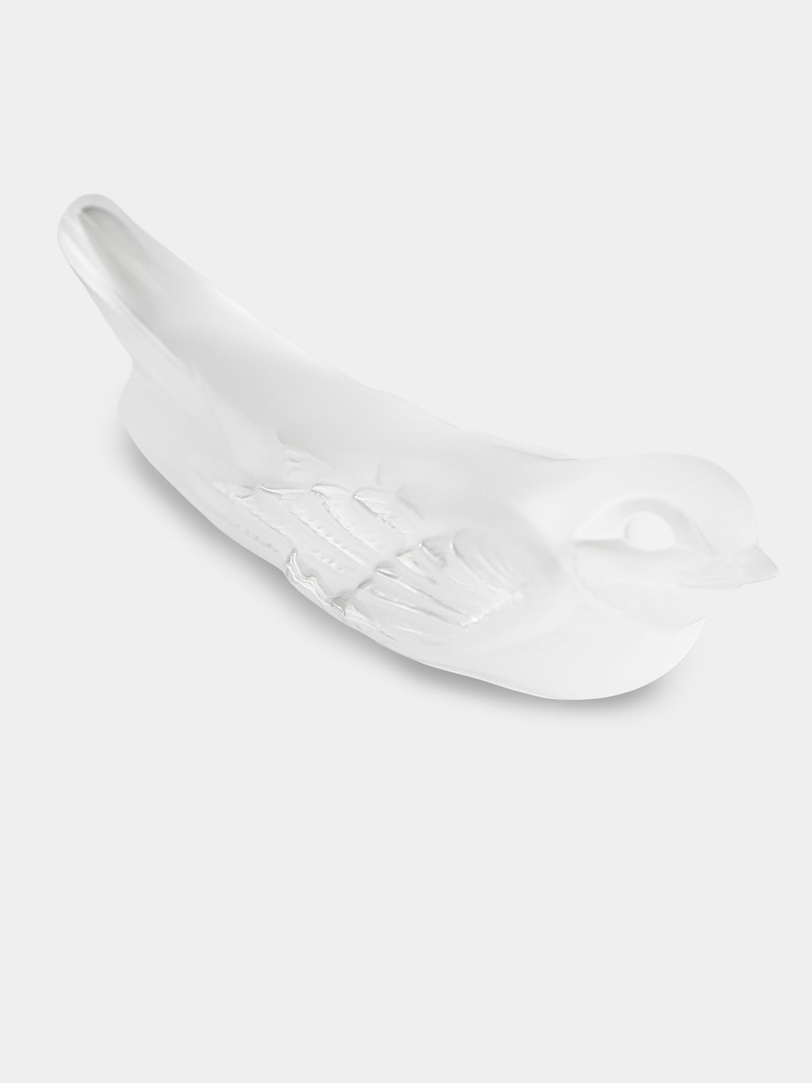Lalique - | Set of 2 | Swallow Crystal Knife Rests - Clear - ABASK