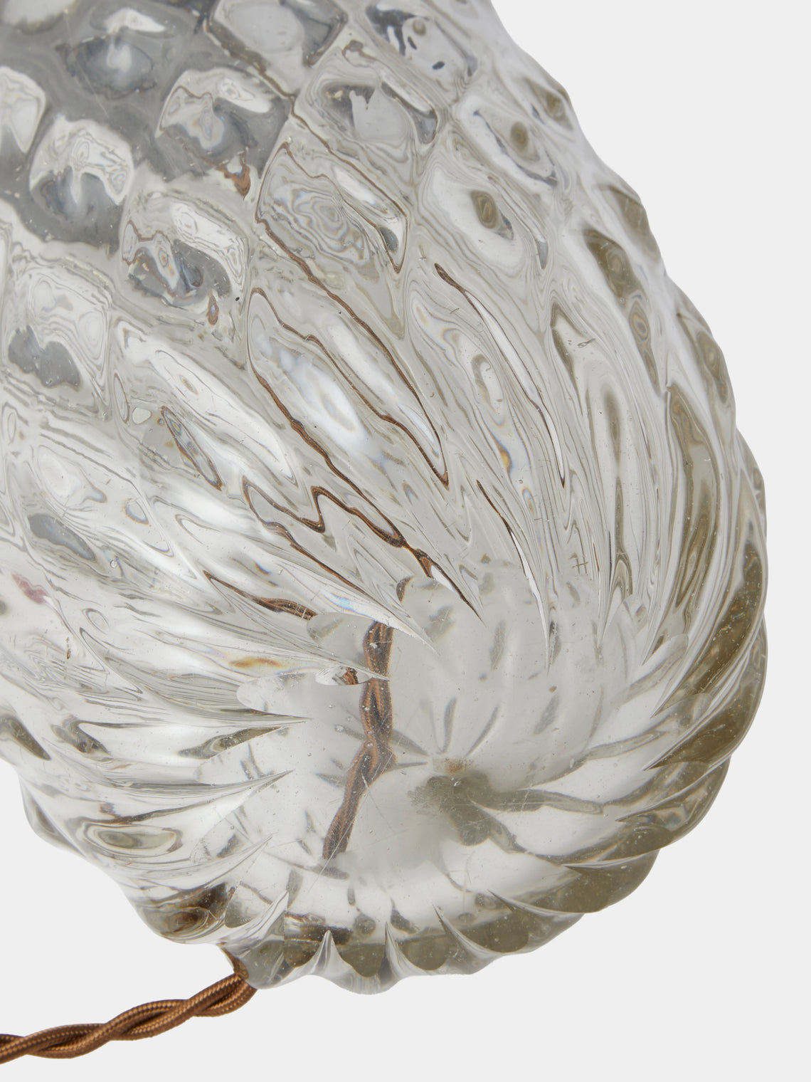 Antique and Vintage - 1940s Flavio Poli Murano Glass Table Lamp - Clear - ABASK