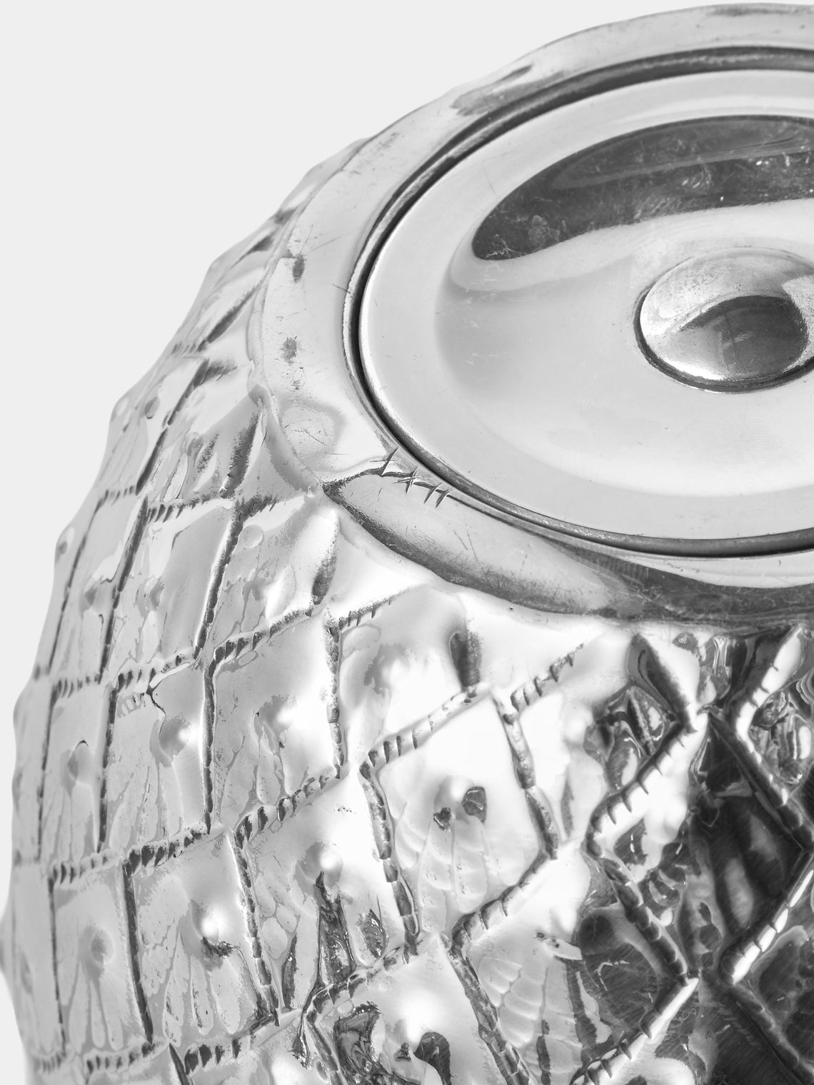 Antique and Vintage - 1950s Silver-Plated Pineapple Ice Bucket - Silver - ABASK