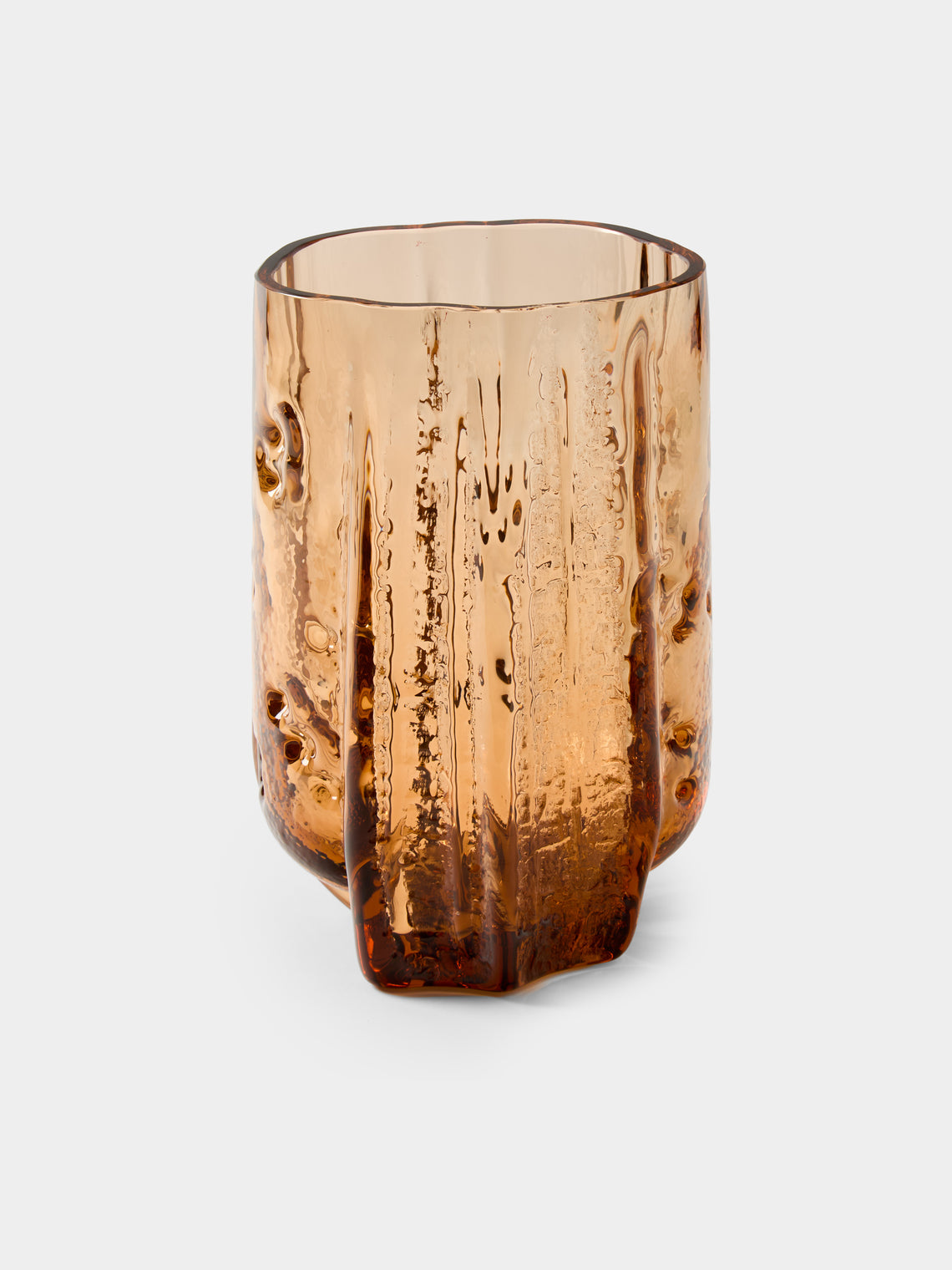 Hana Hillerová - Remix Hand-Blown Glass Vessel (10.5in/26.5cm) - Orange - ABASK - 