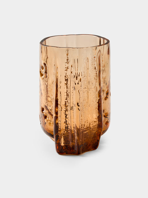 Hana Hillerová - Remix Hand-Blown Glass Vessel (10.5in/26.5cm) - Orange - ABASK - 