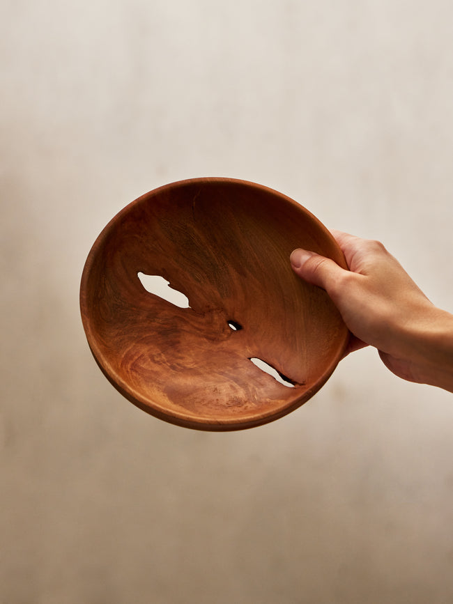 Thursday Furniture - Hand-Turned Cherry Bowl - Brown - ABASK
