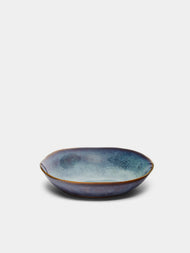Mervyn Gers Ceramics - Hand-Glazed Ceramic Dessert Bowls (Set of 6) - Blue - ABASK - 