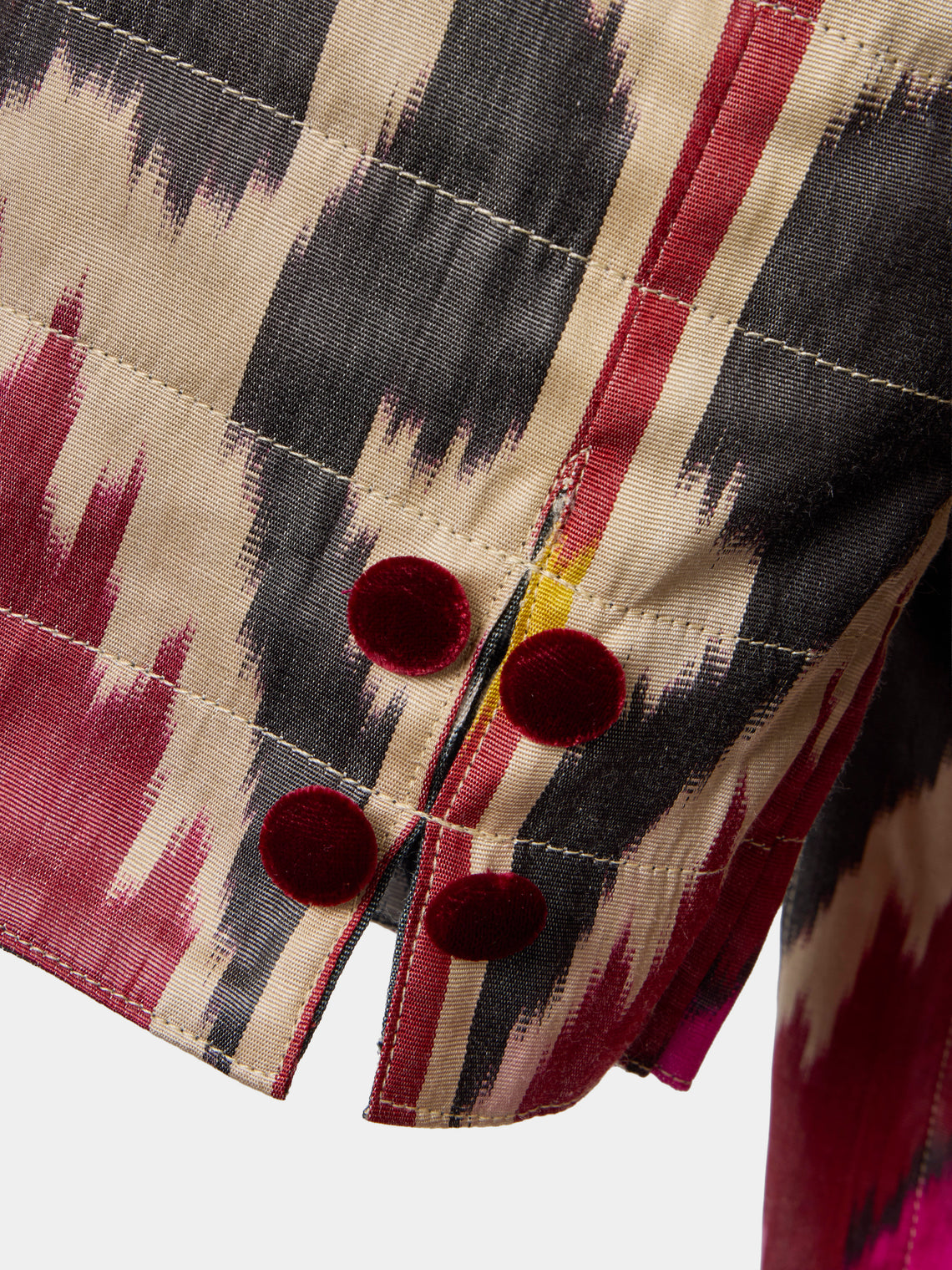 Nazzy Beglari - Women's Hand-Loomed Ikat Silk and Cotton Reversible Robe | One Size - Multiple - ABASK