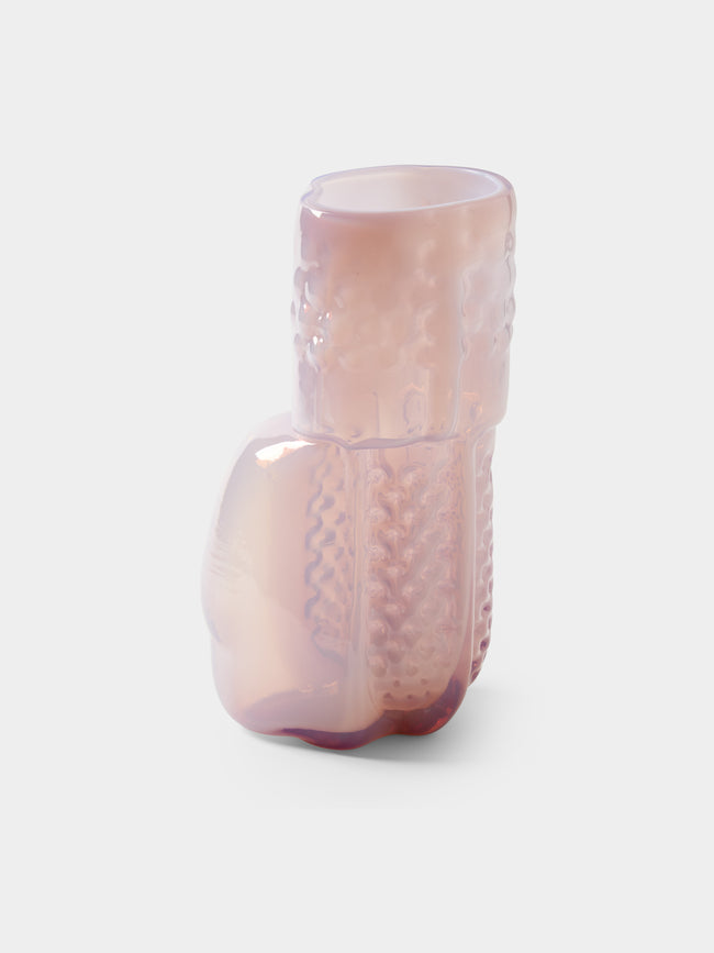 Hana Hillerová - Remix Hand-Blown Glass Vessel (12.5in/32cm) - Pink - ABASK - 