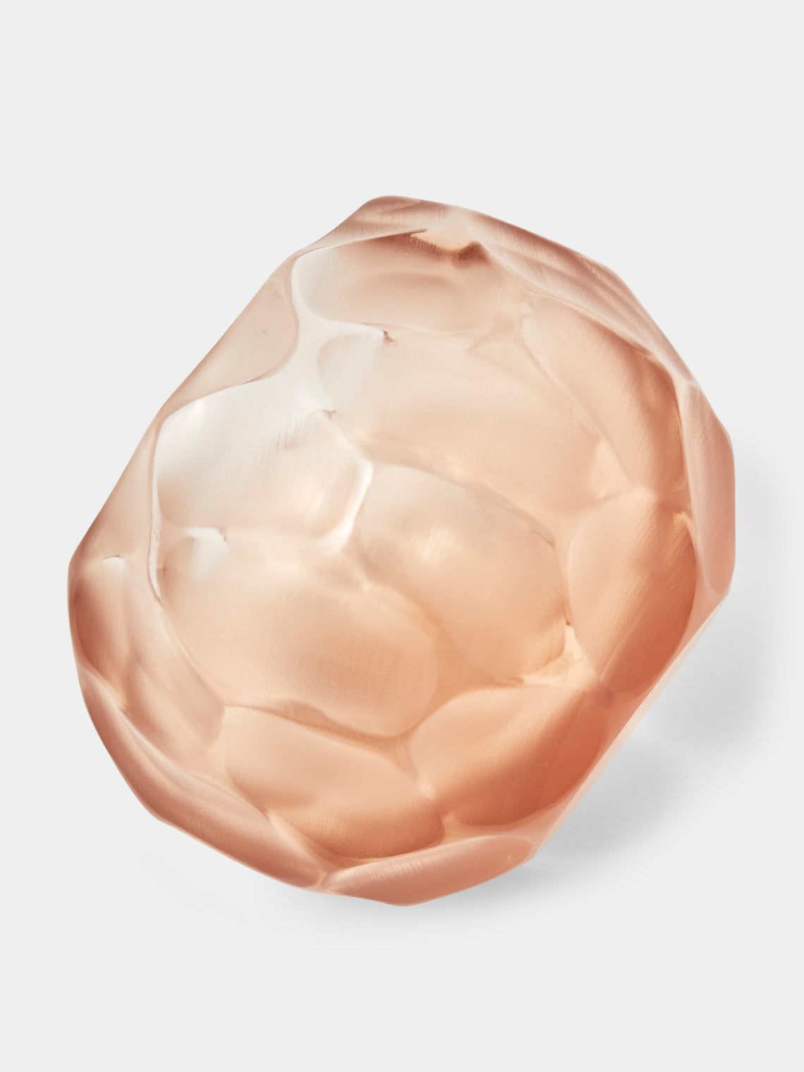 Micheluzzi Glass - Bocia Rose Bamboo Hand-Blown Murano Glass Vase (4.5in/11.5cm) - Pink - ABASK