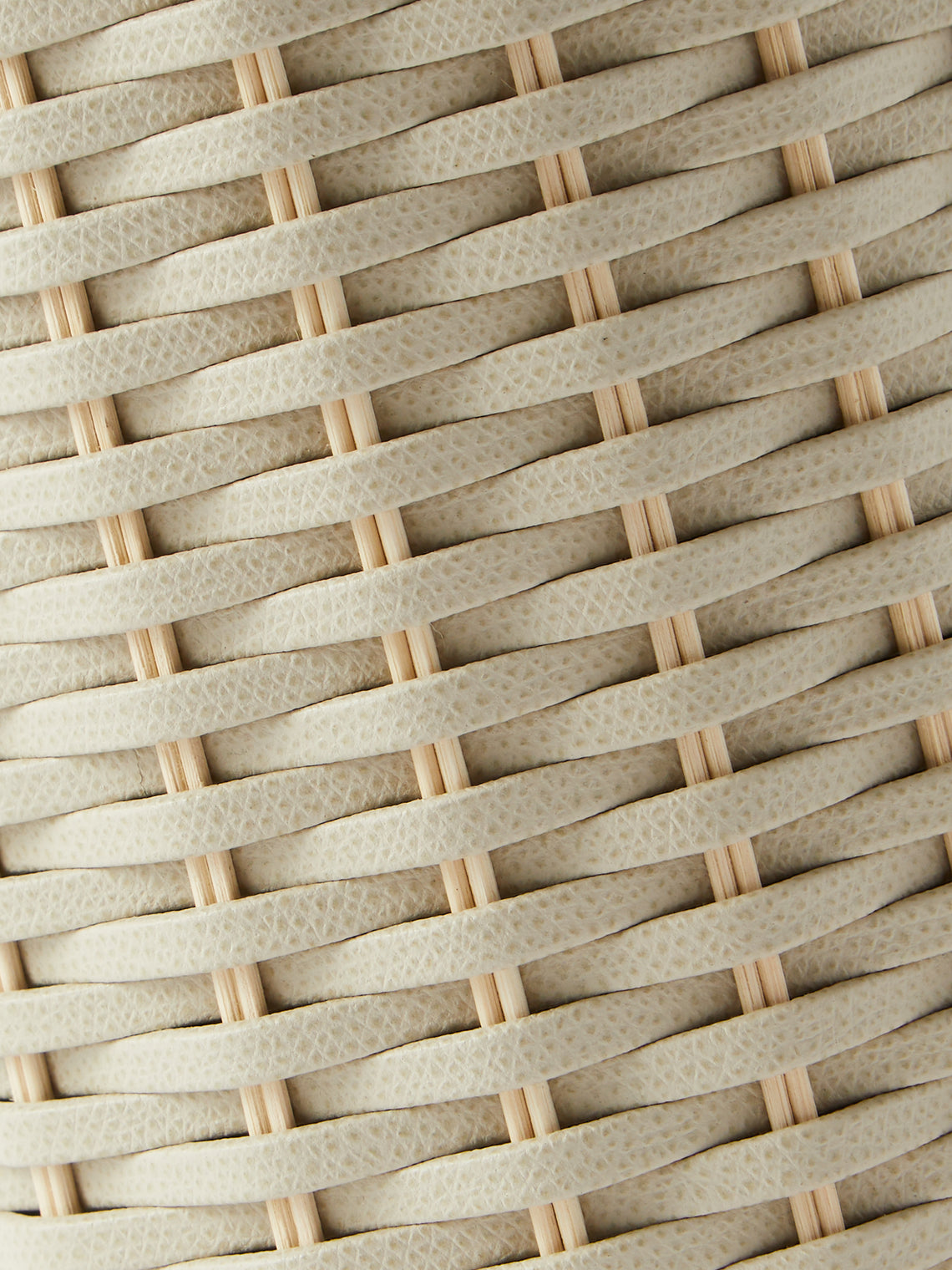 Pigment France - Menton Leather and Rattan Bottle Cooler - Cream - ABASK