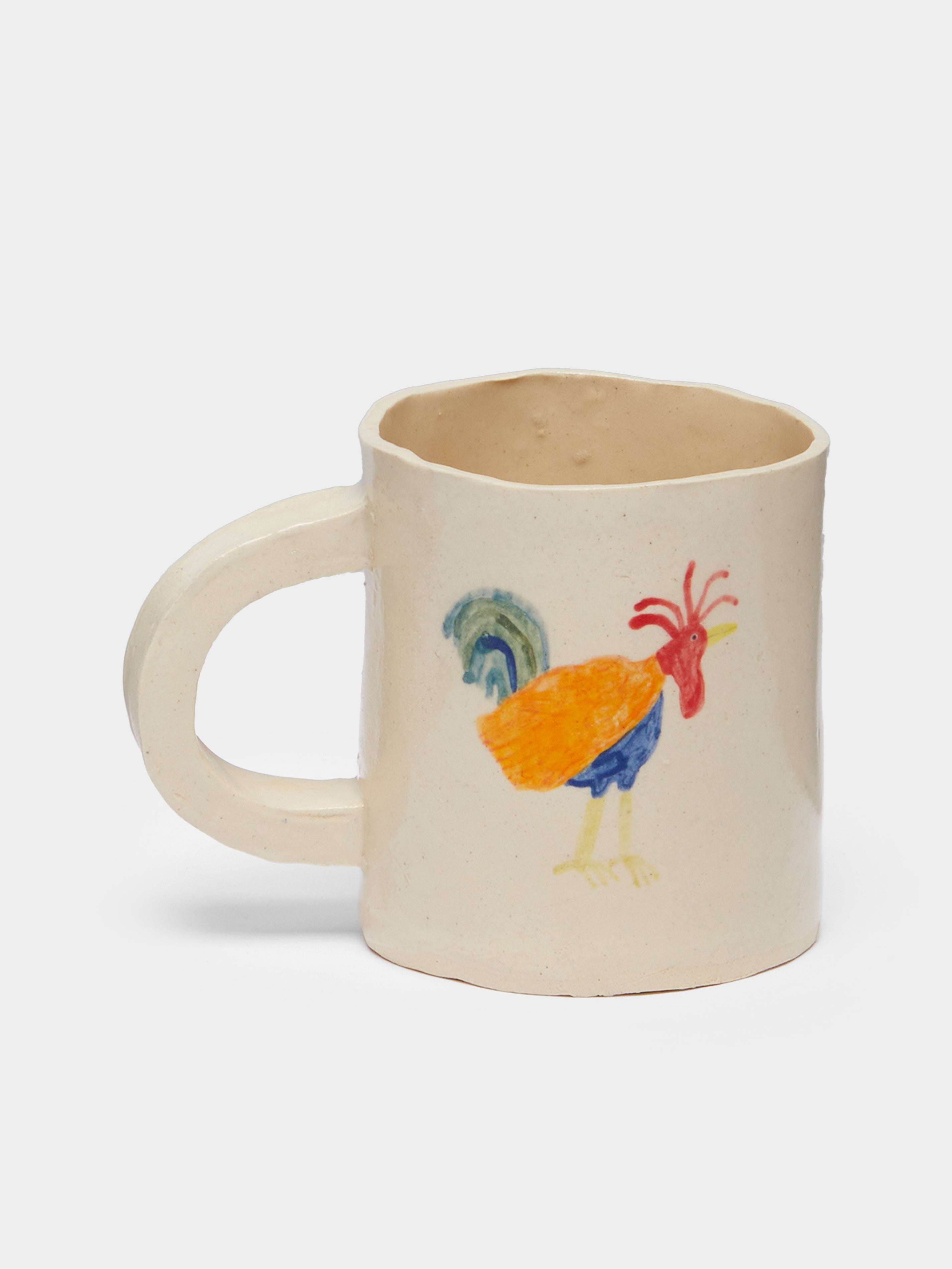 Cockerel Hand-Painted Ceramic Mug