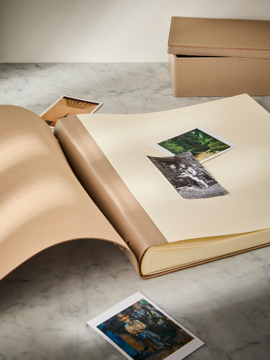 Rabitti 1969 - Legacci Leather Large Photo Album - Cream - ABASK