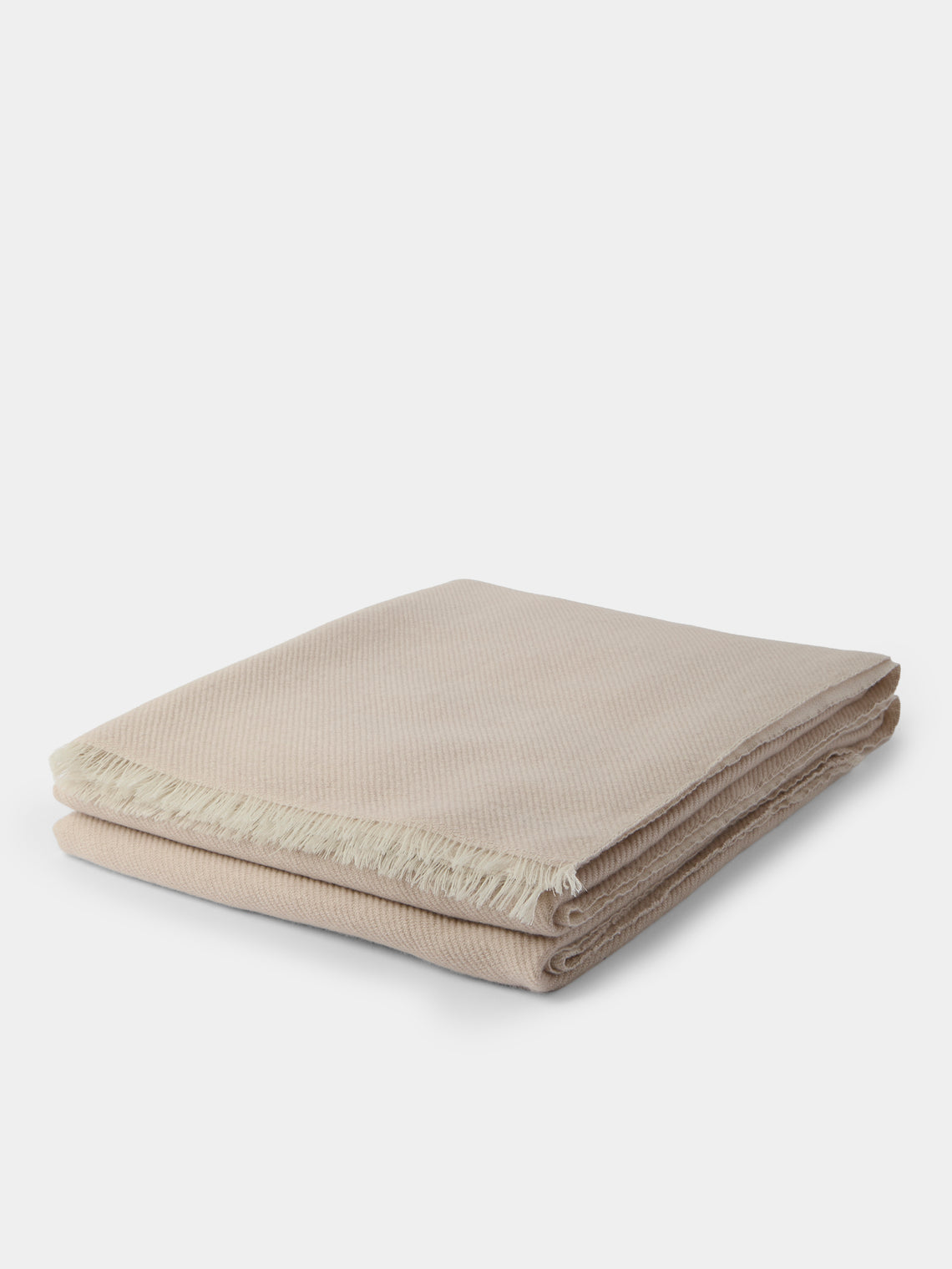 Denis Colomb - Cashmere Reversible Throw (79in/2m) - White - ABASK