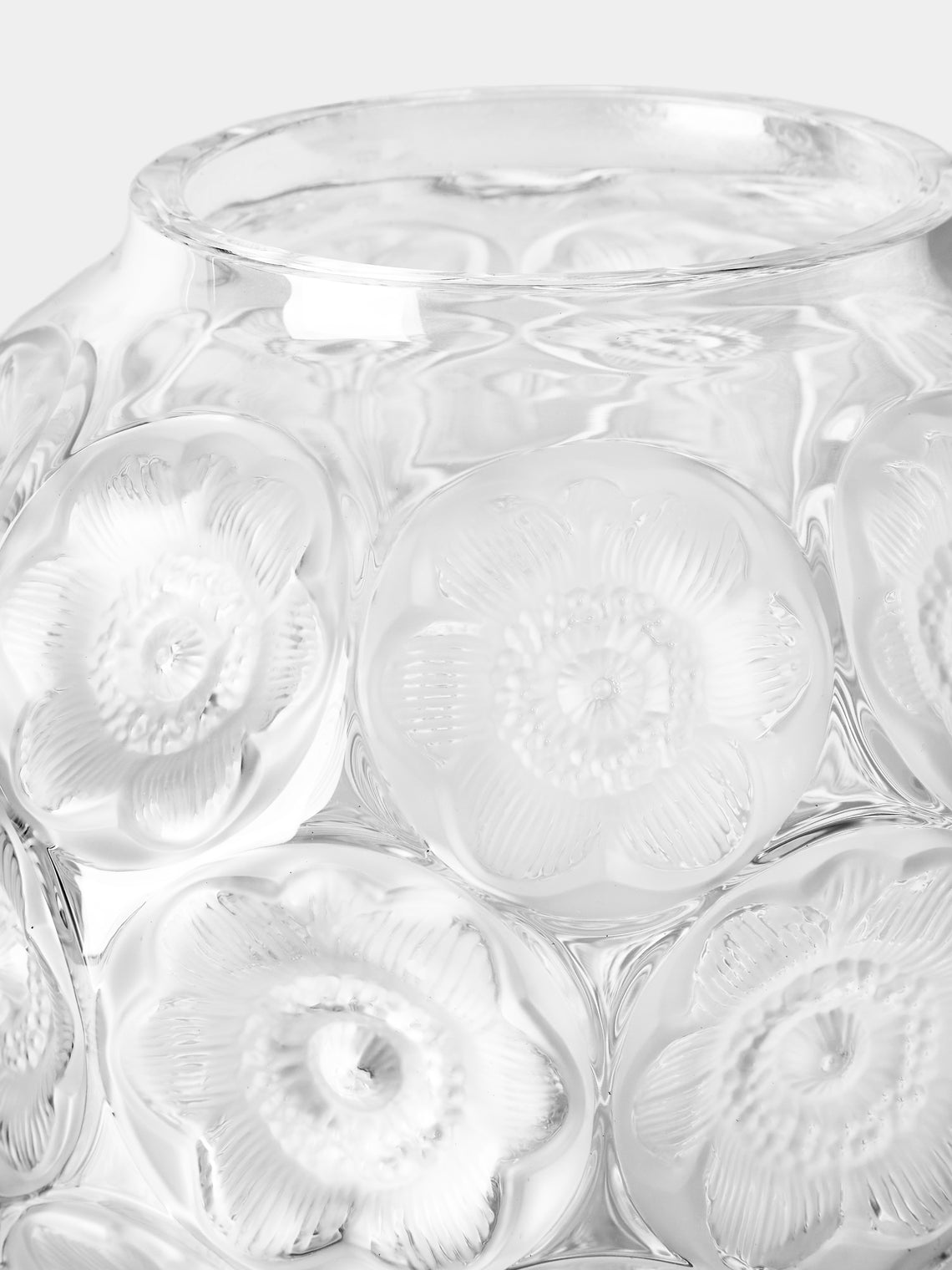 Lalique - Papillons Crystal Vase (13in/33cm) - Clear - ABASK