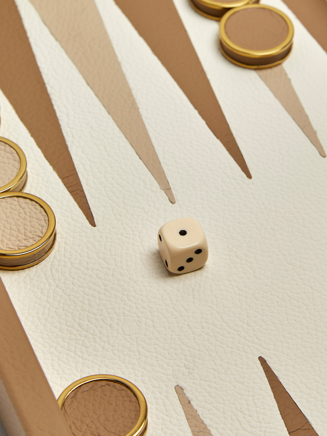 Geoffrey Parker - Leather Travel Backgammon Set - Beige - ABASK