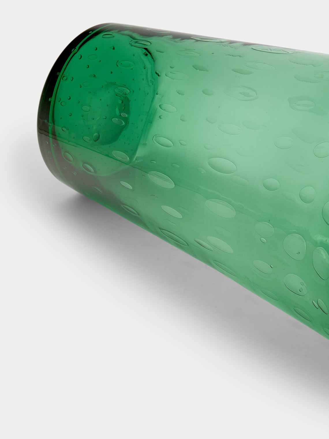 Antique and Vintage - 1930s Bullicante Murano Glass Vase - Green - ABASK