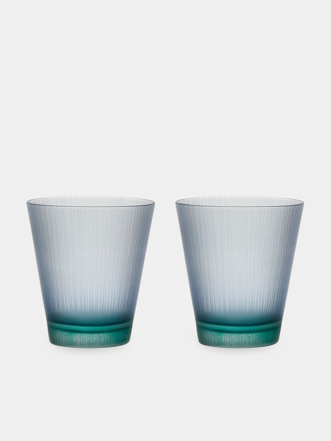 Takeyoshi Mitsui - Silence Hand-Blown Glass Tumblers (Set of 2) - Blue - ABASK 