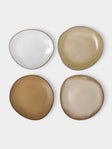 Hana Karim Studio - Hand-Built Stoneware Dinner Plates – 11in/28cm (Set of 4) - Cream - ABASK - 