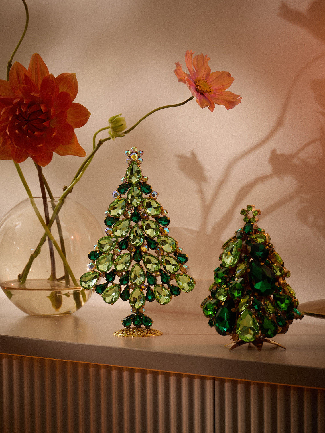 ABASK Decorations - Delightful Czech Crystal Tree - Green - ABASK