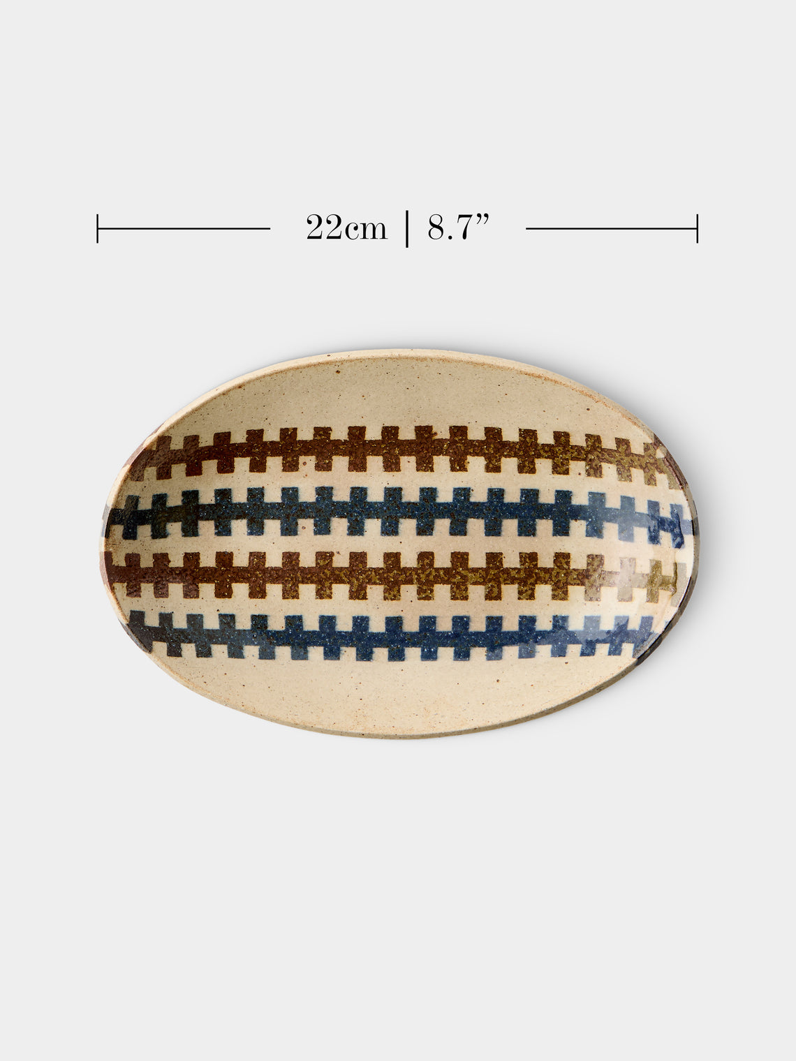 Makidani-gama - No. 1 Nerikomi Ceramic Medium Oval Bowls (Set of 5) - Multiple - ABASK