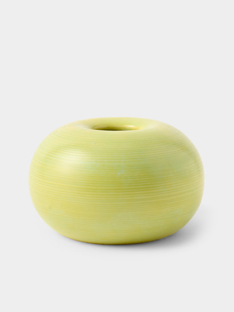 Antique and Vintage - 1930s Wilhelm Kåge Sunny Ceramic Vase - Silver - ABASK - 