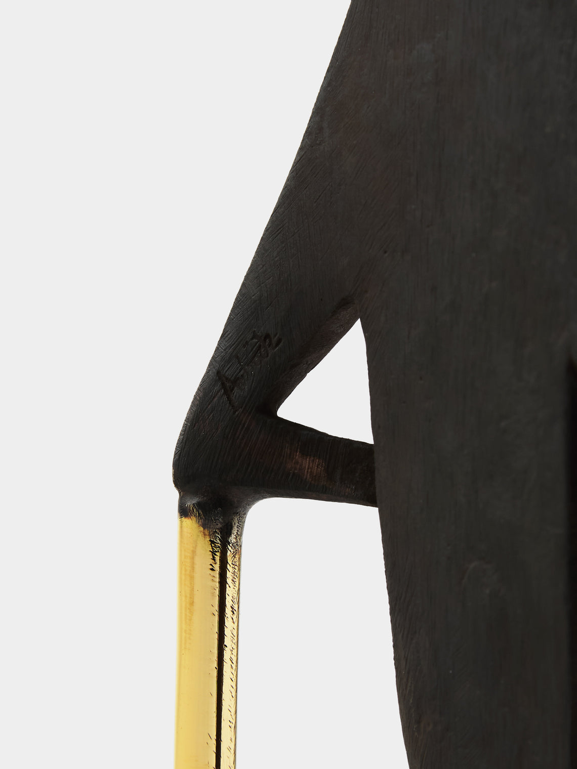 Carl Auböck - Man with Stick Brass Sculpture - Black - ABASK