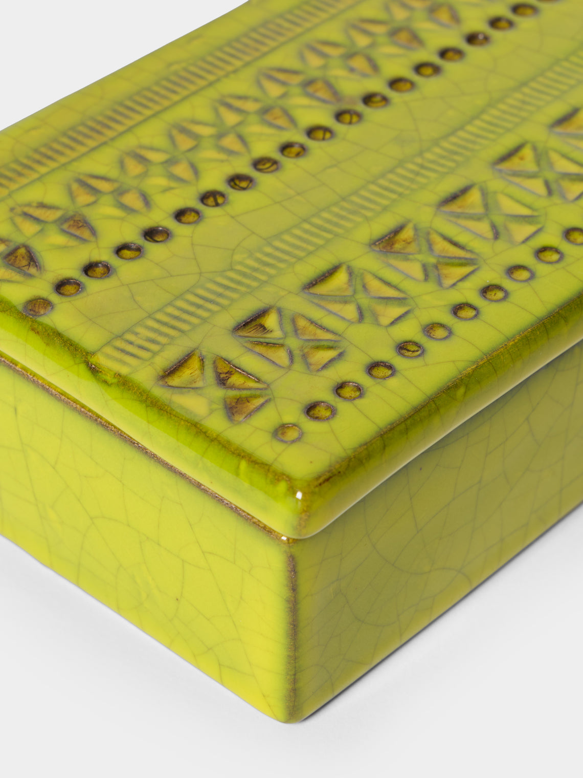 Bitossi Ceramiche - 1959 Rimini Giallo Ceramic Lidded Box - Green - ABASK