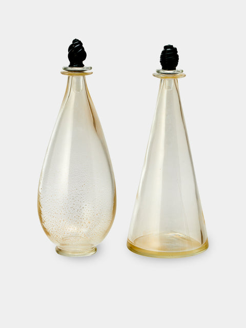 Antique and Vintage - 1960s Barovier & Toso Glass Bottles (Set of 2) - Yellow - ABASK - 