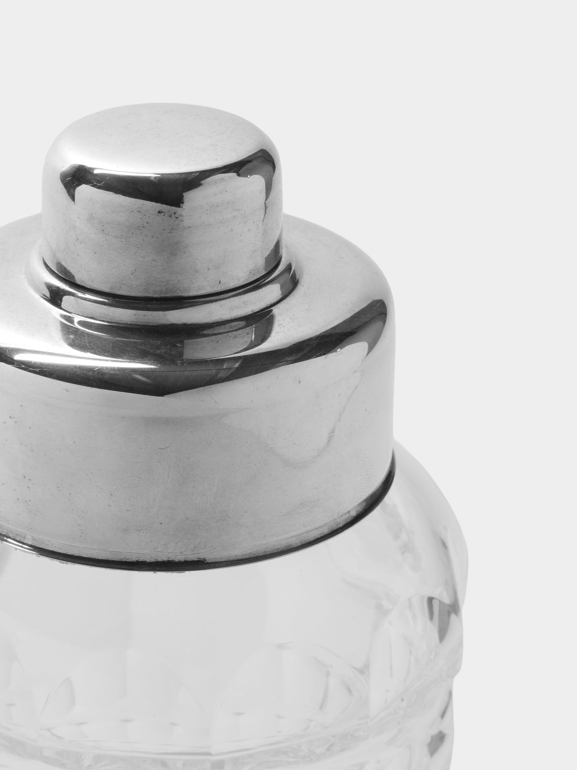 Antique and Vintage - 1950s Greggio Crystal and Silver-Plated Cocktail Shaker - Silver - ABASK