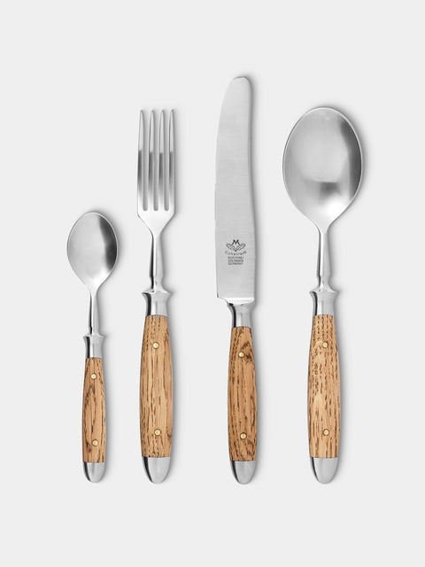 Eichenlaub - Light Oak Old German Dinner Cutlery (Set of 4) - Natural - ABASK - 