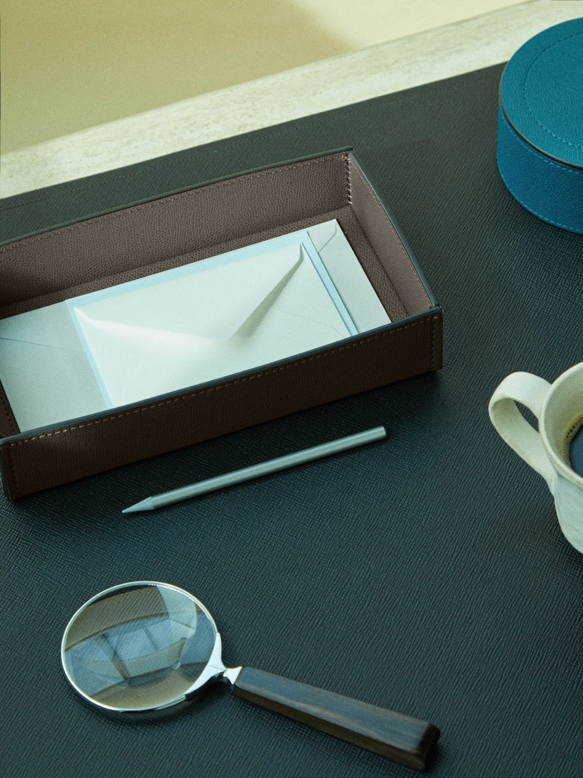 Giobagnara - Marea Leather Small Tray - Brown - ABASK