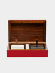 Giobagnara - Leather Royal Dice and Playing Cards Set - Red - ABASK - 