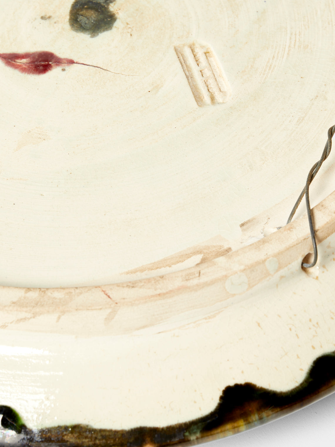 Antique and Vintage - Mid-Century Crab Majolica Ceramic Serving Plate (12in/31cm) - Multiple - ABASK