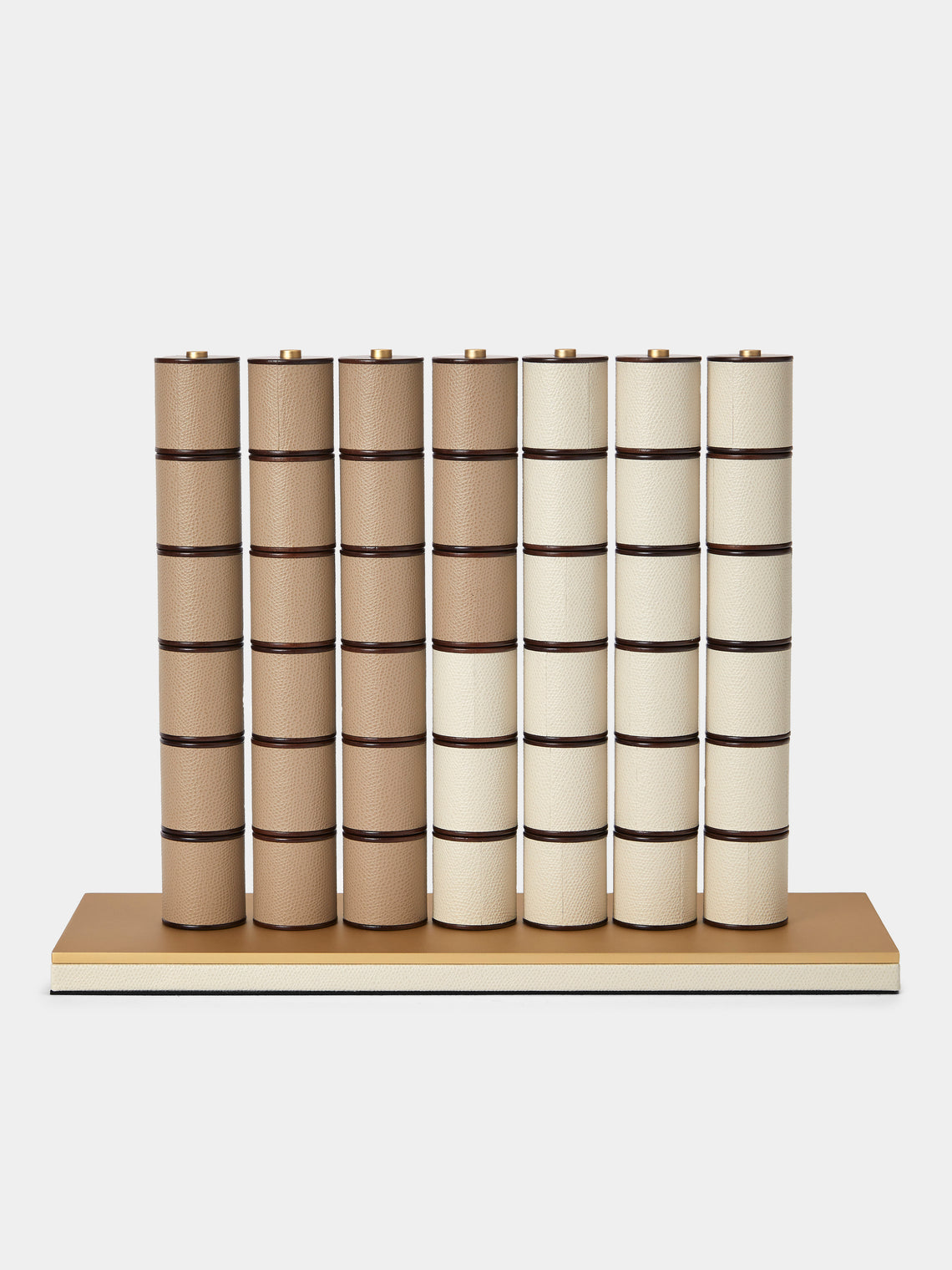 Pinetti - Leather Connect Four Set - Cream - ABASK - 