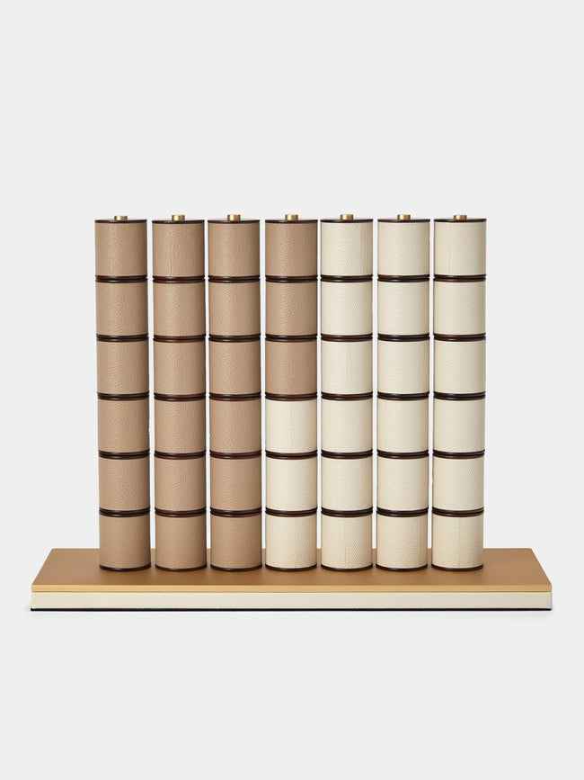 Pinetti - Leather Connect Four Set - Cream - ABASK - 