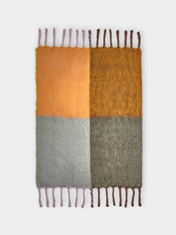 Lena Rewell - Handwoven Mohair Check Blanket -  - ABASK