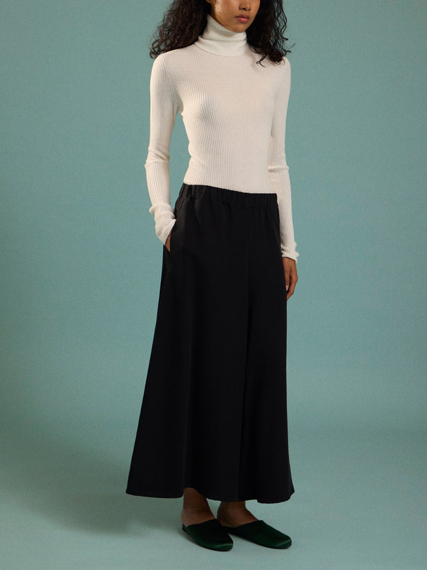 Arch4 - Izzy Baby Goat Cashmere Rollneck Top | Size: S - Cream - ABASK