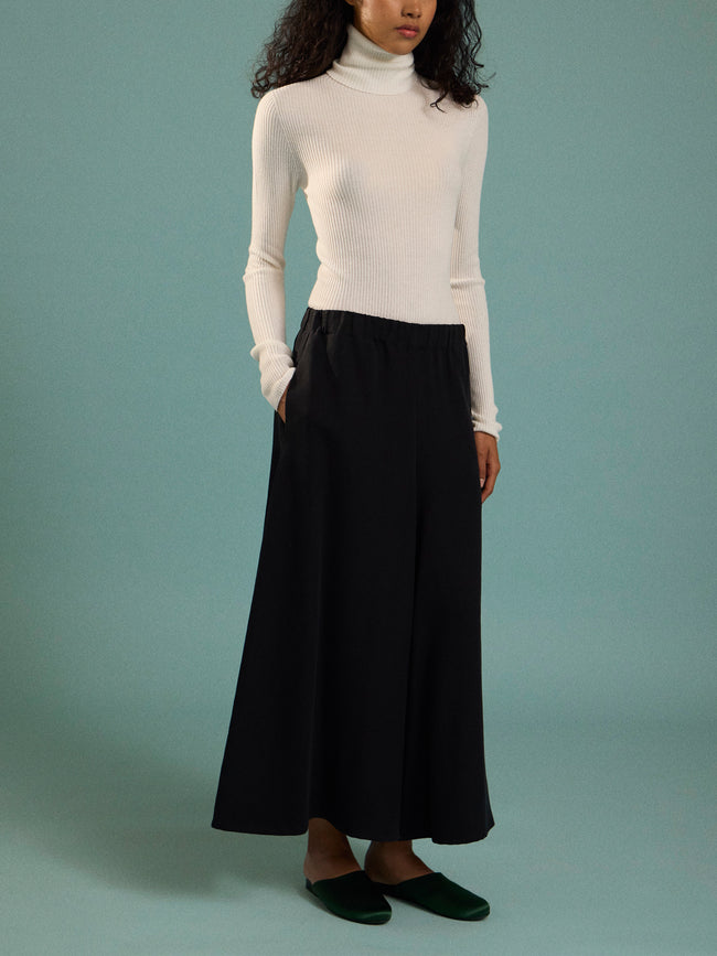 Arch4 - Izzy Baby Goat Cashmere Rollneck Top | Size: S - Cream - ABASK