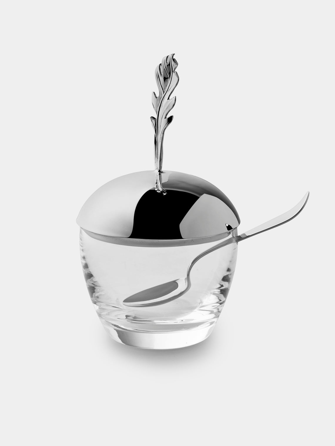 Pampaloni - Oak Leaf Silver-Plated Jam Jar - Silver - ABASK - 