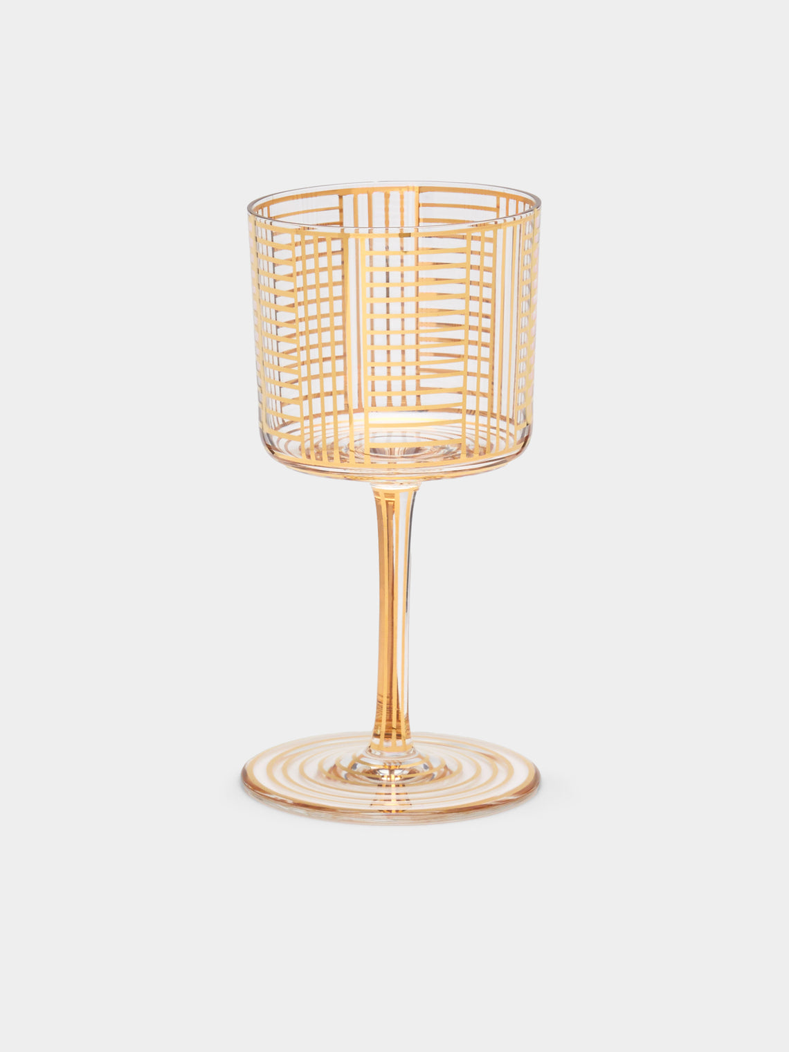 Lobmeyr - Series B Hand-Painted Crystal Wine Glass - Gold - ABASK - 