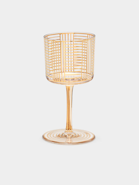 Lobmeyr - Series B Hand-Painted Crystal Wine Glass - Gold - ABASK - 
