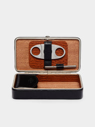 F. Hammann - Leather Cigar Case (3 Cigars) -  - ABASK- 