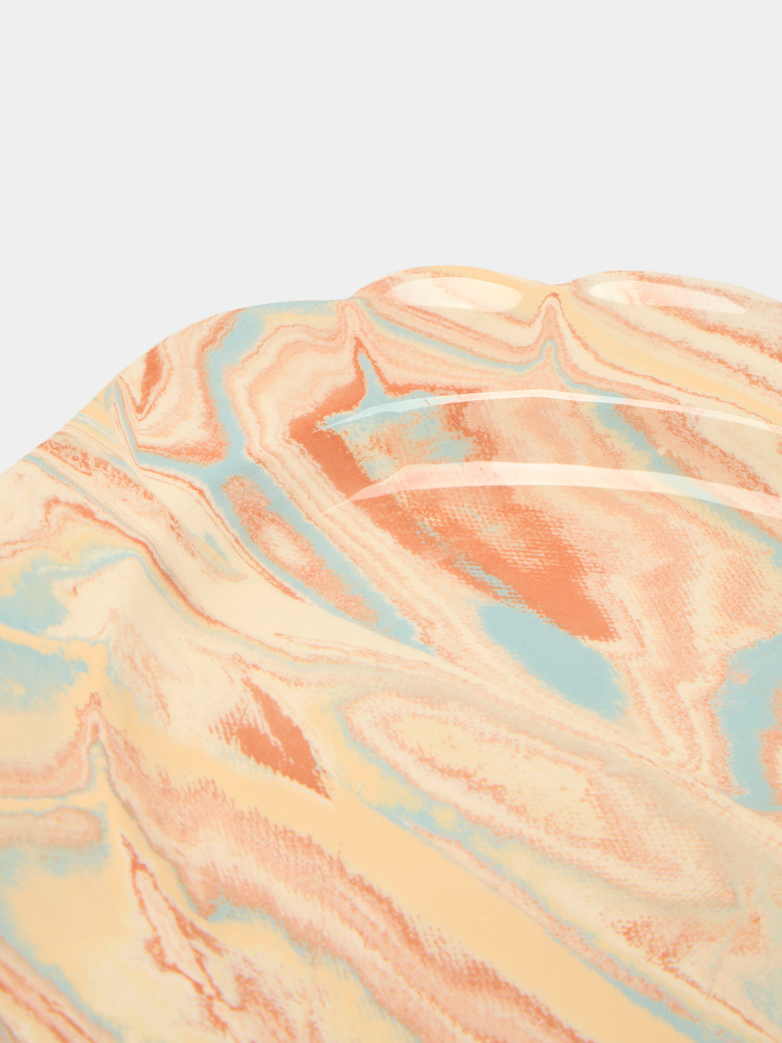 Antique and Vintage - 1950s Aptware Scalloped-Edge Platter -  - ABASK