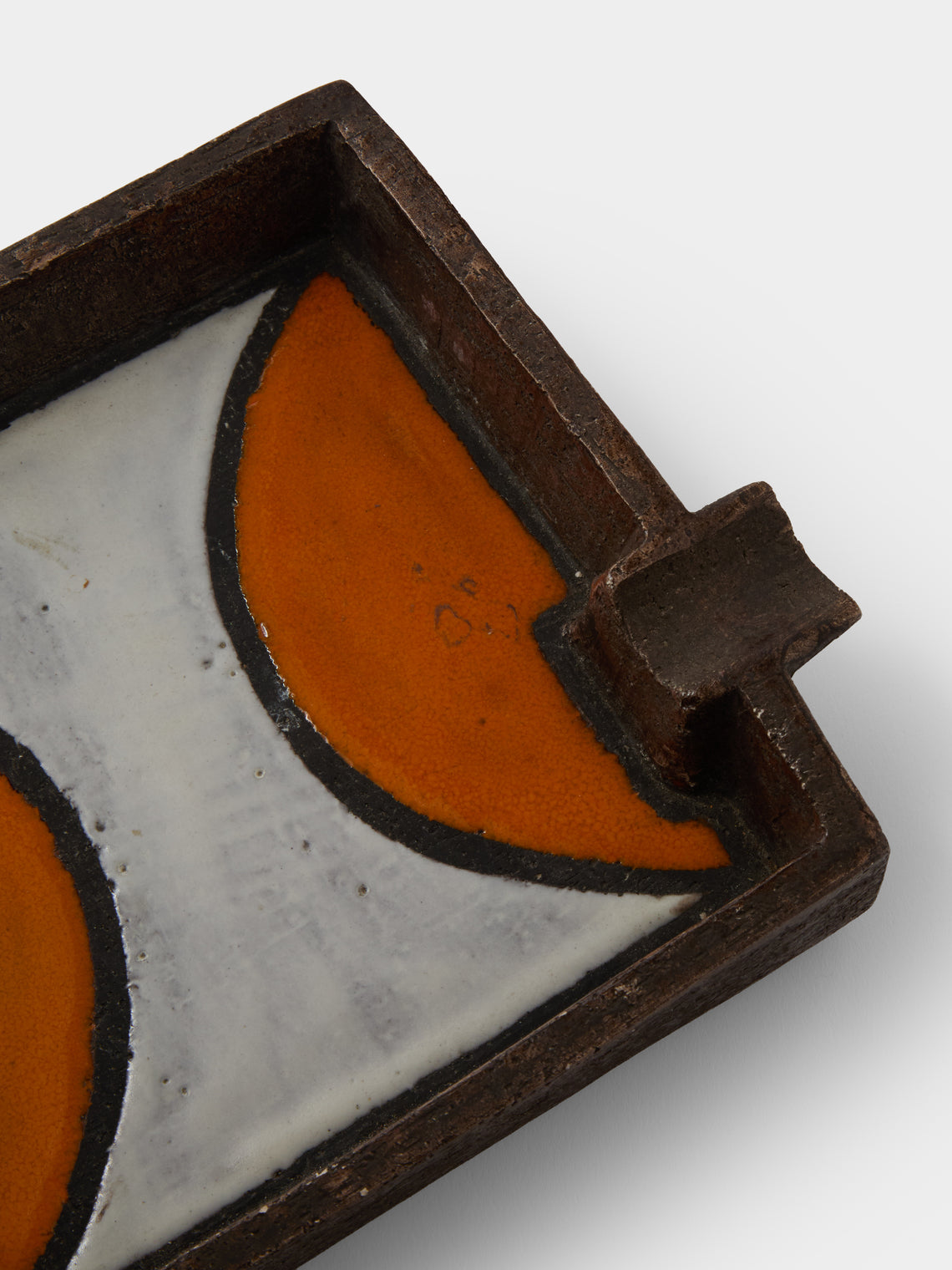 Antique and Vintage - Mid-Century Bitossi Ceramic Ashtray - Orange - ABASK