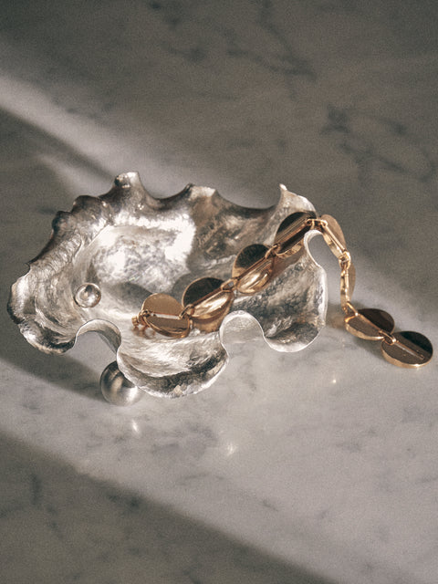 Antique and Vintage - 1970s Zucchetti Shell Solid Silver Dish - Silver - ABASK