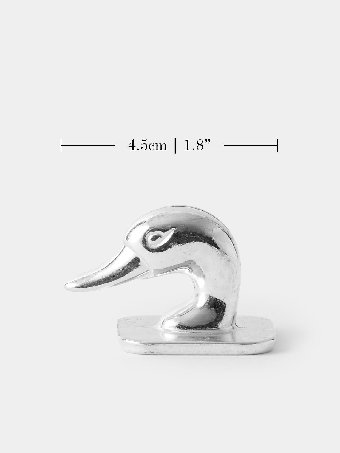 Antique and Vintage - Mid Century Silver Plated Duck Placecard Holders (Set of 6) - Silver - ABASK