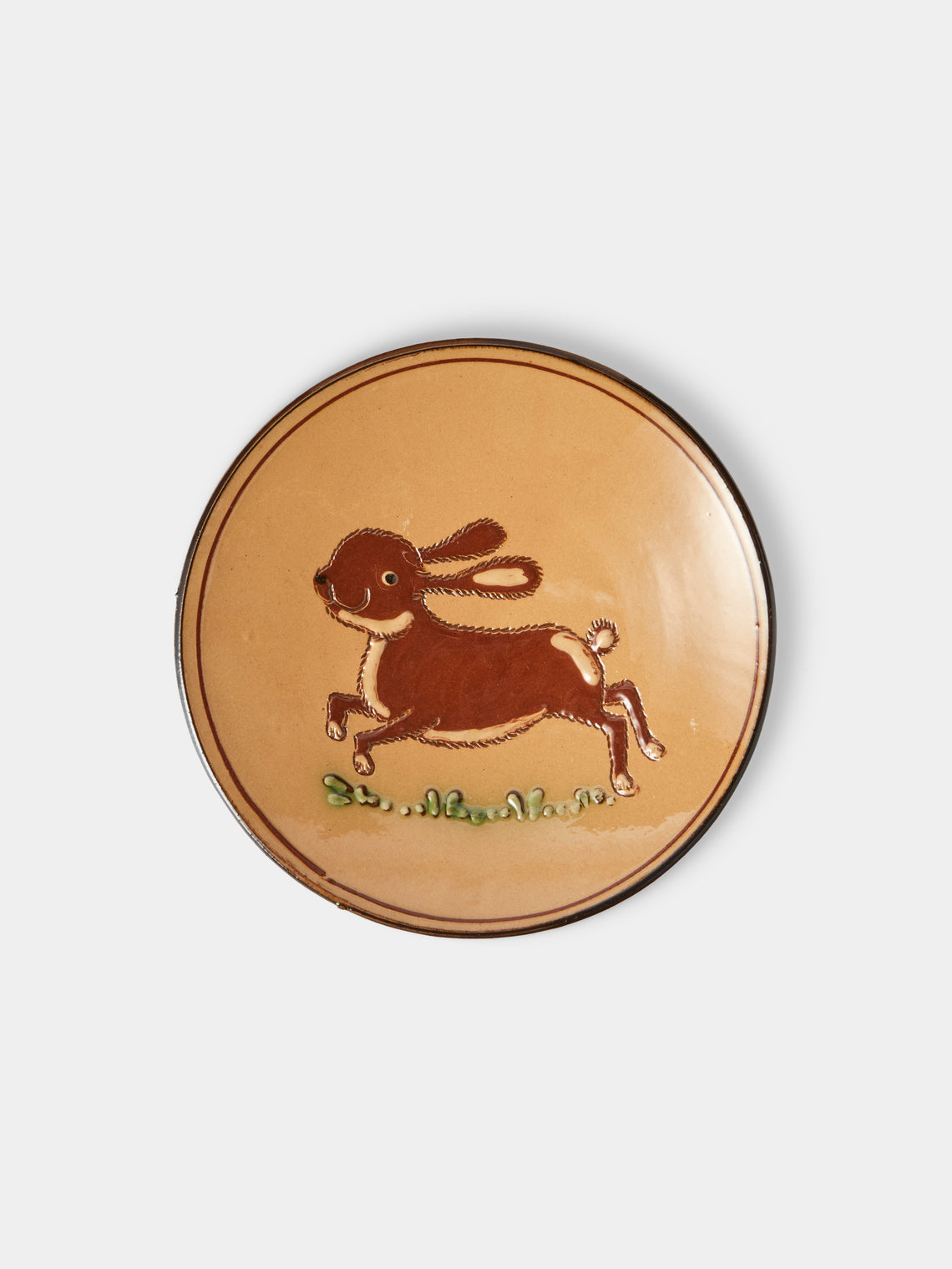 Poterie d’Évires - Animals Hand-Painted Ceramic Plates – 5.5in/14cm (Set of 4) - Cream - ABASK