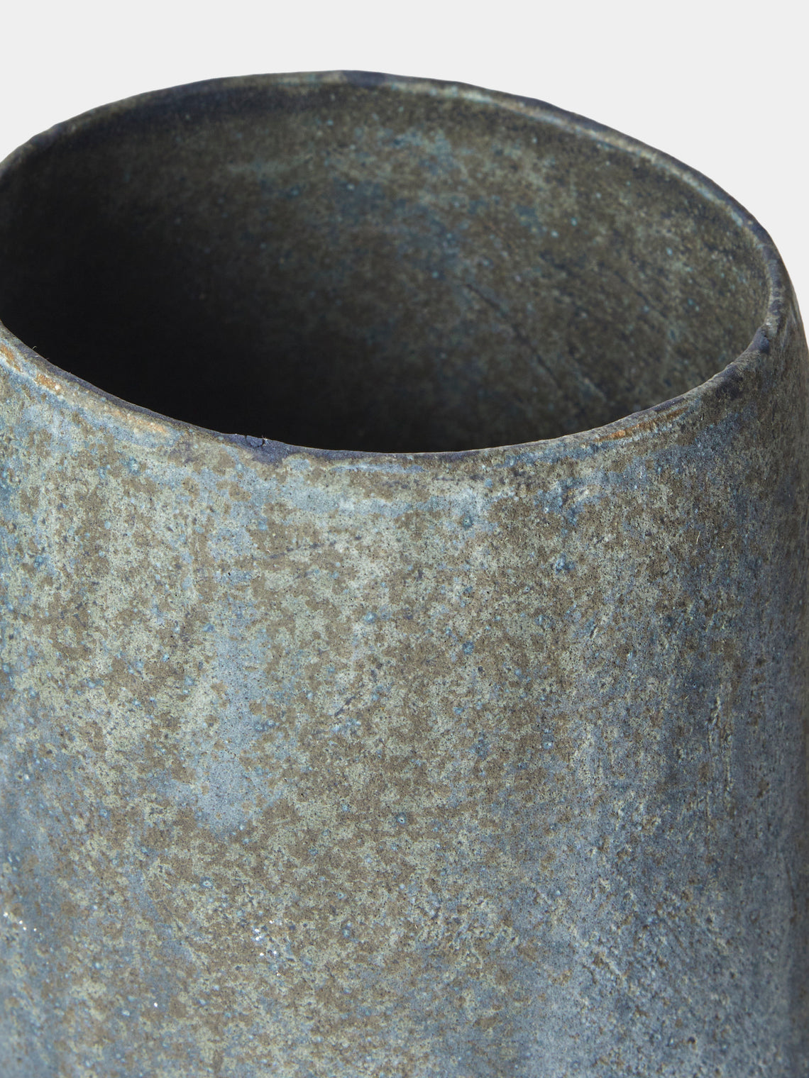 Linda Ouhbi - 41/2025 Hand-Built Stoneware Vase (10in/25cm) - Blue - ABASK