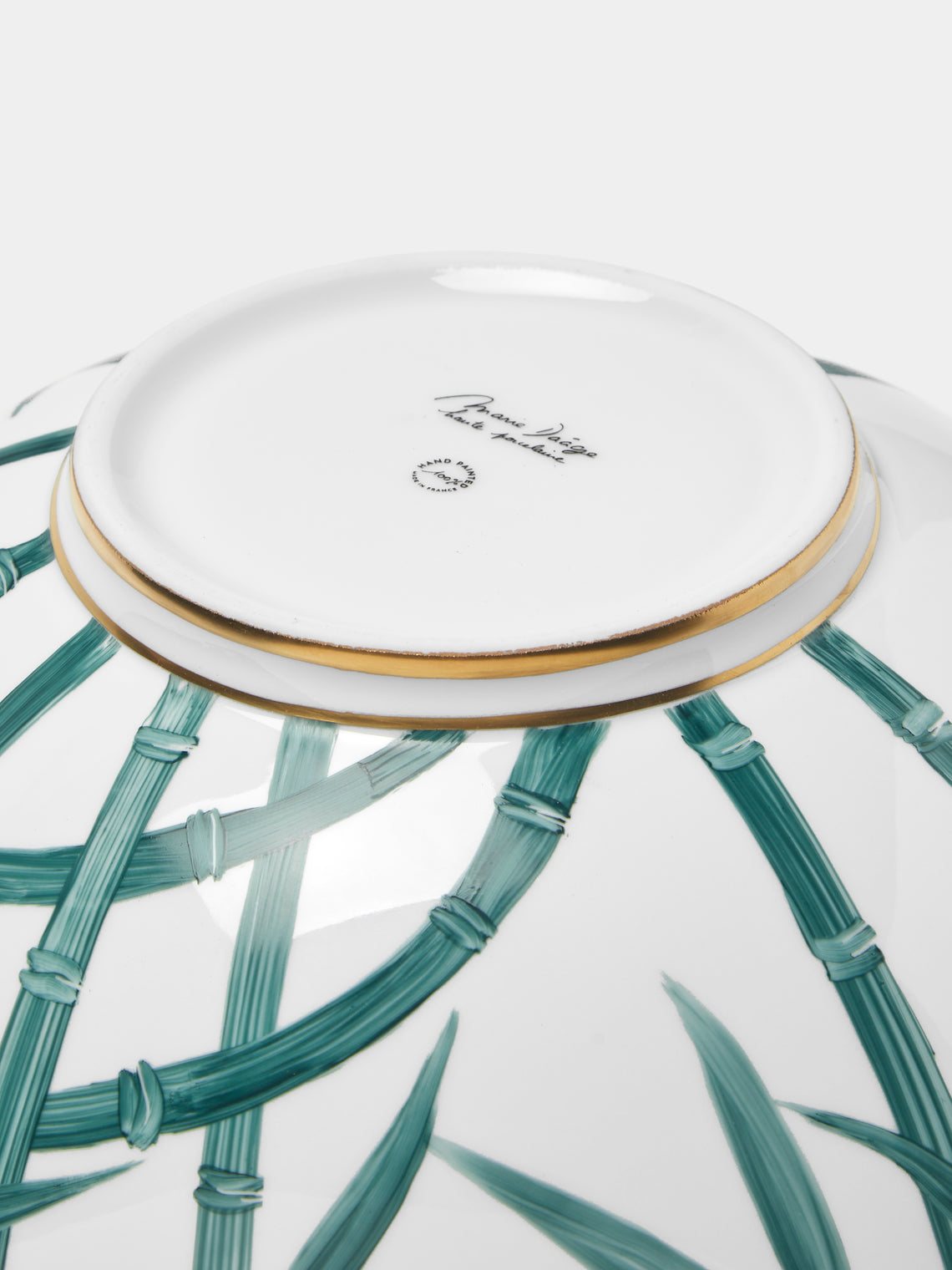 Marie Daage - Jardin d'Arashiyama Hand-Painted Porcelain Salad Bowl - White - ABASK