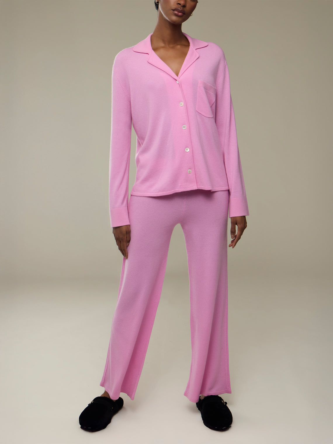 Arch4 - Dorchester Baby Goat Cashmere Pajama Set - Pink - ABASK