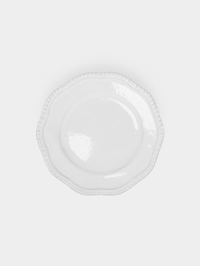 Astier de Villatte - Clarabelle Hand-Glazed Ceramic Salad / Dessert Plate – 9in/22.5cm (Set of 2) - White - ABASK - 